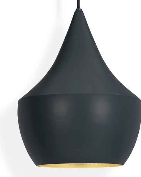 Lampada a sospensione Tom Dixon, Beat, dimmerabile, Nero, Soggiorno, Ottone, Design