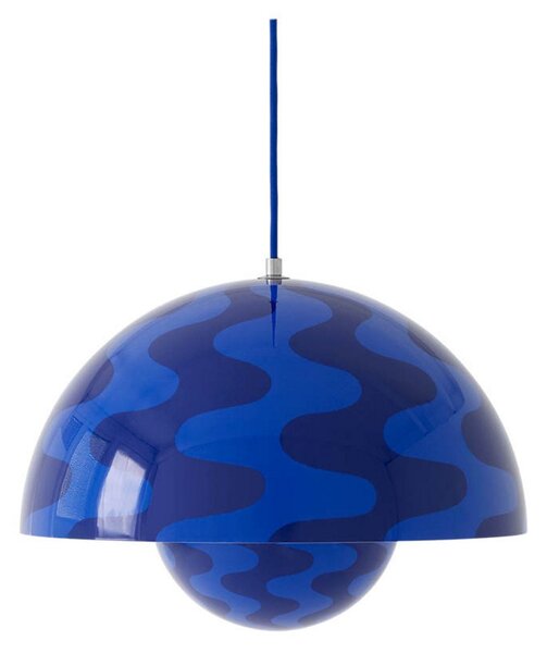 Lampada a sospensione &Tradition, Flowerpot VP7, dimmerabile, Blu, Soggiorno, Metallo, Design