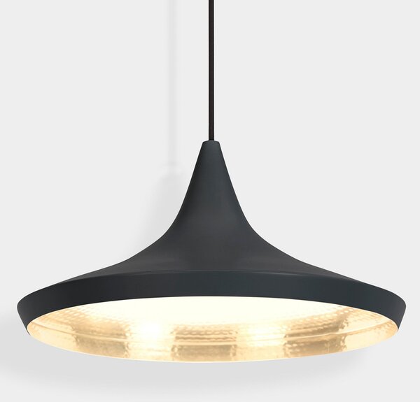 Lampada a sospensione Tom Dixon, Beat, dimmerabile, Nero, Soggiorno, Ottone, Design