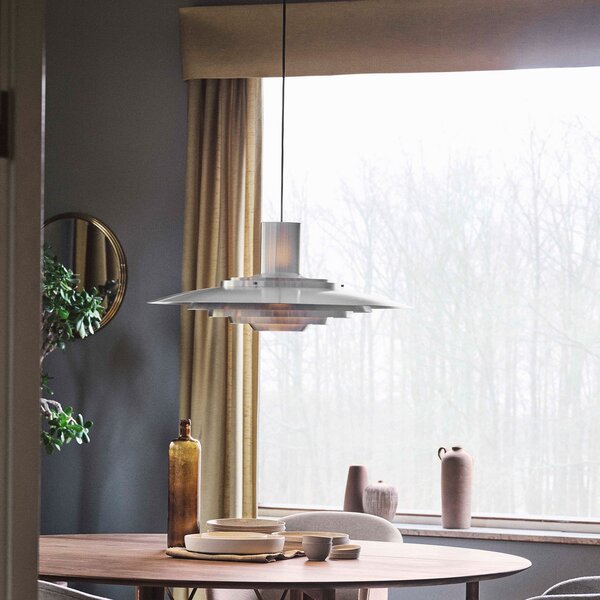 Lampada a sospensione &Tradition, P376 KF2, dimmerabile, Bianco, Soggiorno, Metallo, Design