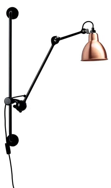 Applique da parete Lampe Gras, 201 Round, Nero, Soggiorno, Metallo, Industriale