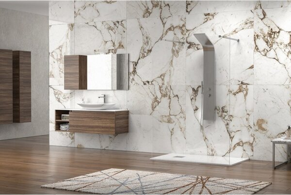 Kamalu doccia walkin 150cm altezza 200cm vetro 8mm modello kw3000
