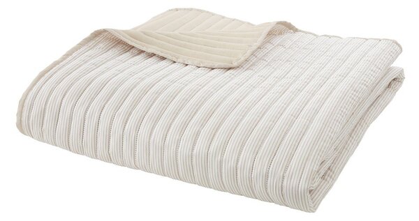 Copriletto beige con rivestimento trapuntato 220x230 cm Stripe – Catherine Lansfield