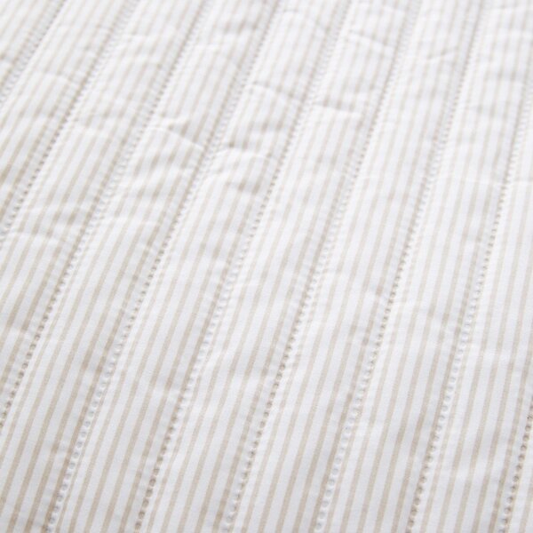 Copriletto beige con rivestimento trapuntato 220x230 cm Stripe – Catherine Lansfield