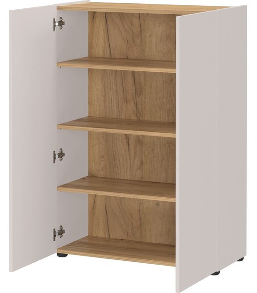 Armadietto color crema con effetto rovere 74x105x33 cm Alviano – Germania