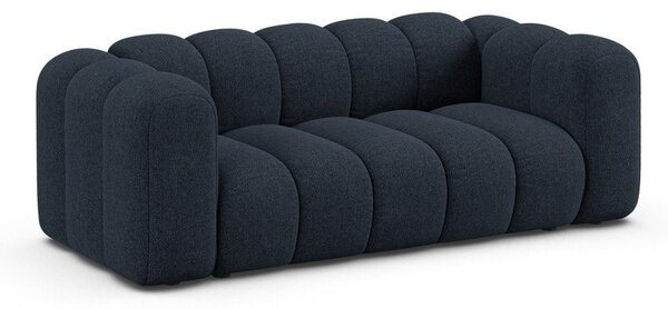 Divano blu scuro con rivestimento in ciniglia 200 cm Lupine – Micadoni