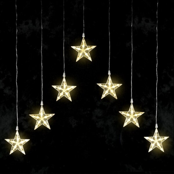 Aigostar - Catena luminosa natalizia LED da esterno 70xLED/230V 1,2x1m IP44 bianco caldo stelle