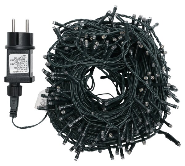 Aigostar - Catena luminosa natalizia LED da esterno 300 LED/8 funzioni 30 m IP44 bianco caldo