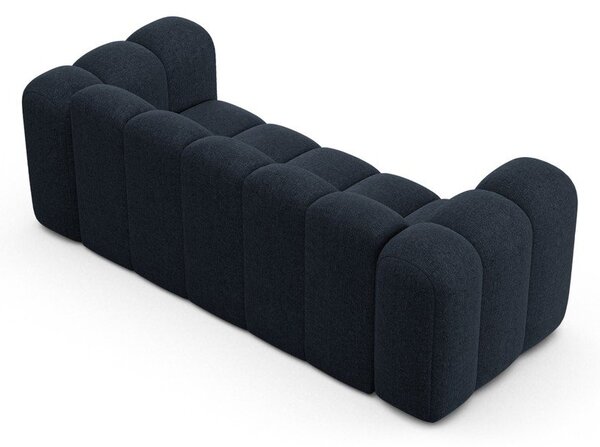 Divano blu scuro con rivestimento in ciniglia 200 cm Lupine – Micadoni