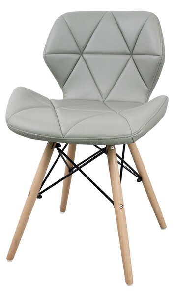 NAOMIE - sedia moderna in ecopelle e legno set da 2