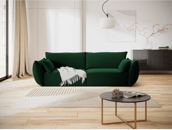 Divano verde scuro con rivestimento in velluto 208 cm Vanda – Mazzini Sofas