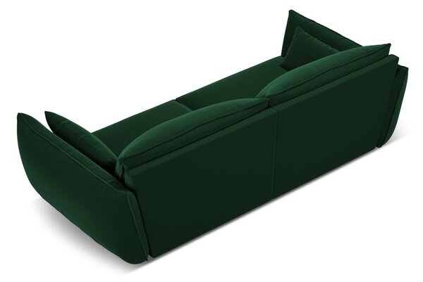 Divano verde scuro con rivestimento in velluto 208 cm Vanda – Mazzini Sofas
