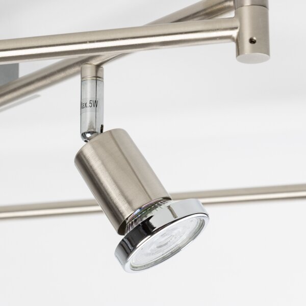 Faretto LED 6xGU10/5W/230V cromo satinato