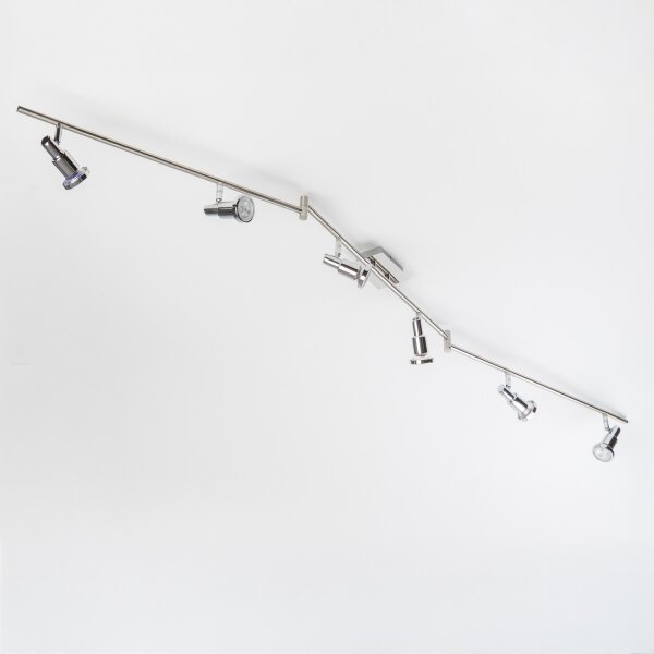 Faretto LED 6x GU10/5W/230V, cromo opaco