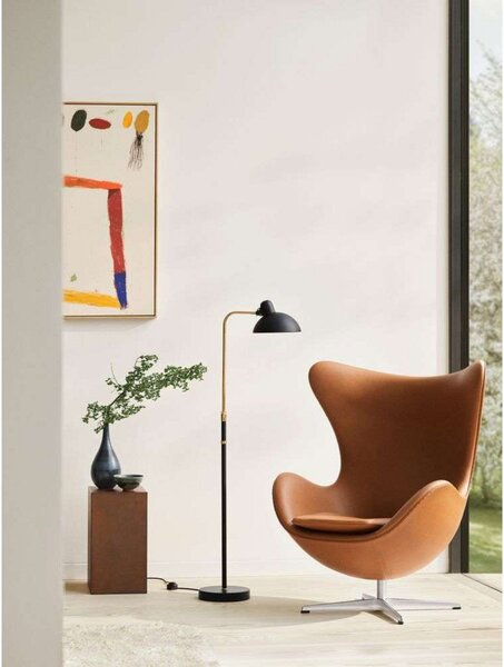 Lampada da terra FRITZ HANSEN, Dorato / Ottone, Soggiorno, Metallo, Vintage