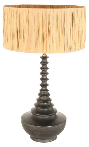 Anne Lighting - lampada da tavolo - Bois - nero - erba legno - Ø 40cm - E27 - 3757ZW