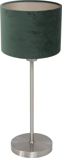Mexlite - lampada da tavolo - Noor - verde acciaio - metallo tessile - lampada da comodino - E27 - 4416ST