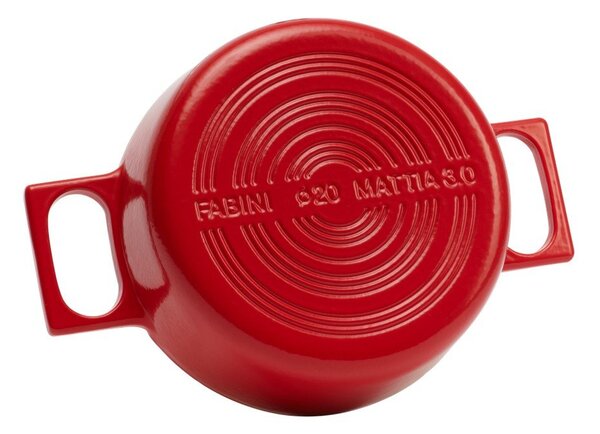 Casseruola in ghisa con coperchio incluso adatta all'induzione 2 l Mattia 3.0 – FABINI