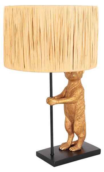 Anne Lighting - lampada da tavolo - Animaux - nero - erba plastica metallo - lampada a forma di animale - E27 - 3712ZW