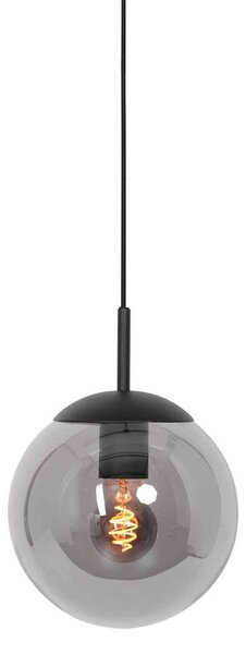 Steinhauer - lampada a sospensione - Bollique - nero - vetro metallo - Ø 30cm - E27 - 3498ZW