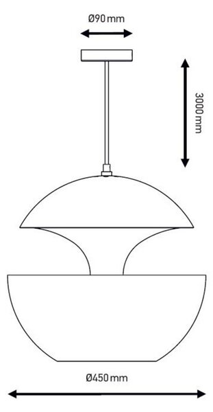 Lampada a sospensione DCW, Bianco, Soggiorno, Alluminio