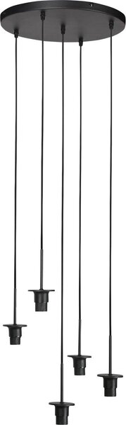 Mexlite - lampada a sospensione - HaloSwap - nero - metallo - Ø 40cm - E27 - 4220ZW