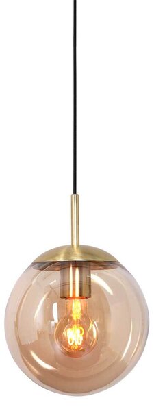 Steinhauer - lampada a sospensione - Bollique LED - ambra - vetro metallo - Ø 25cm - E27 - 3497ME