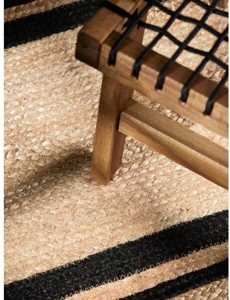 Passatoia nera/di colore naturale in iuta reversibile/tessuta a mano 80x250 cm Looma – Hanse Home