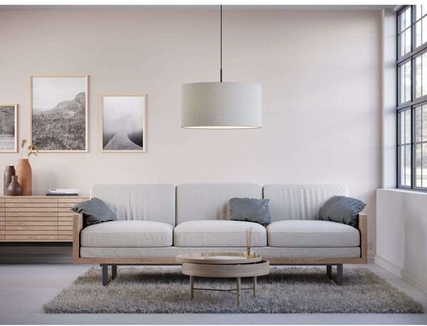 Lampada a sospensione Belid, Bianco, Sala da pranzo, Tessuto / Tessile