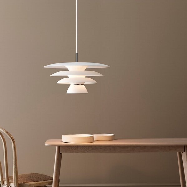 Lampada a sospensione Belid, Bianco, Sala da pranzo, Metallo