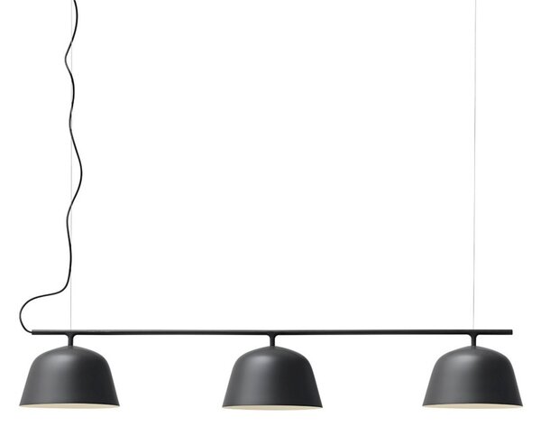 Lampada a sospensione Muuto, Nero, Sala da pranzo, Alluminio