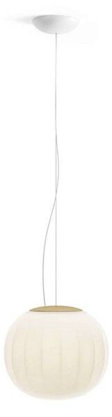 Lampada a sospensione Luceplan, dimmerabile, Dorato / Ottone, Soggiorno, Vetro