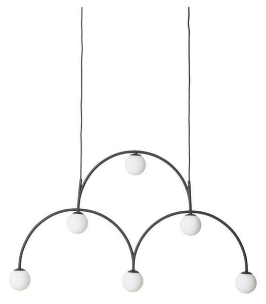 Lampada a sospensione Pholc, Nero, Sala da pranzo, Metallo