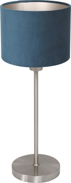 Mexlite - lampada da tavolo - Noor - blu acciaio - metallo tessile - lampada da comodino - E27 - 4417ST