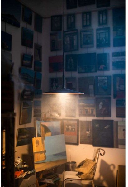 Lampada a sospensione Foscarini, Nero, Sala da pranzo, Cemento