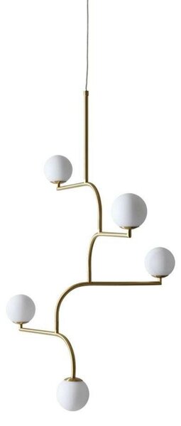 Lampada a sospensione Pholc, Dorato / Ottone, Soggiorno, Metallo