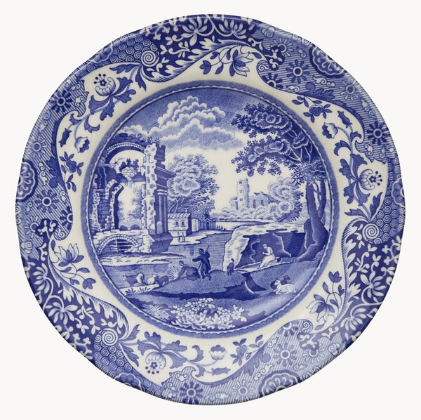 Set di 4 piatti da dessert Blue Italian