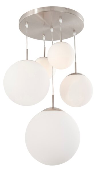Steinhauer - lampada a sospensione - Bollique - acciaio - vetro metallo - Ø 60cm - E27 - 7376ST