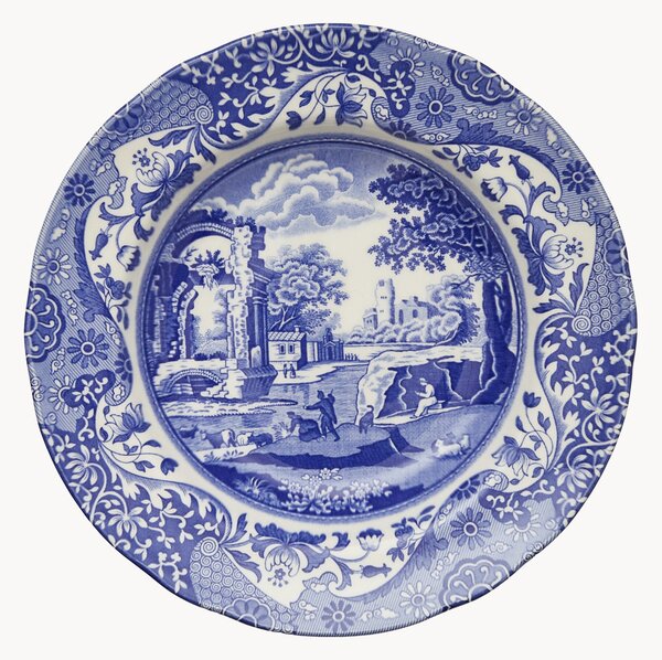 Set di 4 piatti fondi Blue Italian