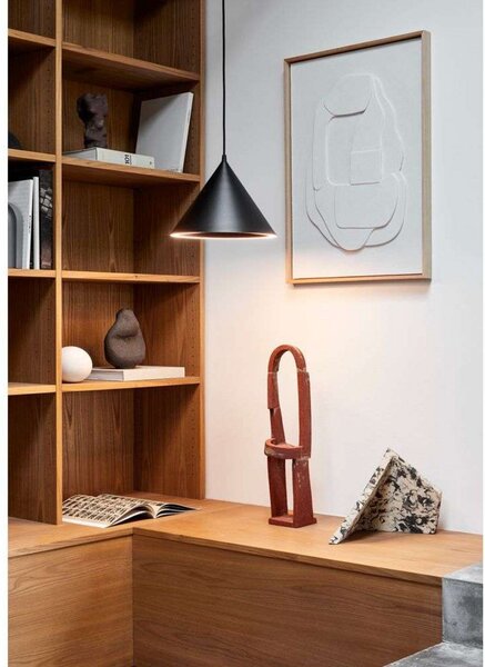 Lampada a sospensione Woud, Nero, Sala da pranzo, Alluminio