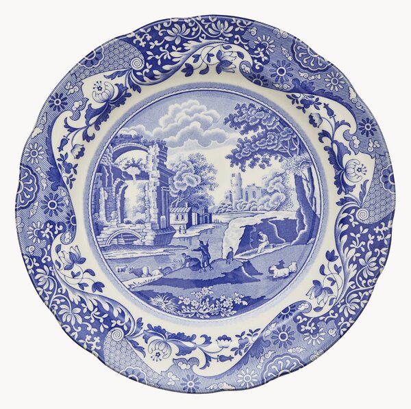 Set di 4 piatti piani Blue Italian