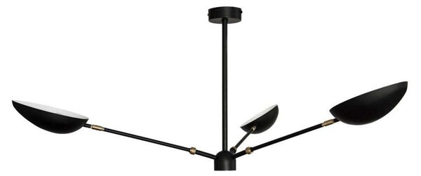 Plafoniera Watt & Veke, dimmerabile, Nero, Soggiorno, Metallo, Moderno