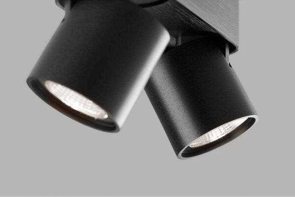 Plafoniera LIGHT-POINT, dimmerabile, Nero, Soggiorno, Alluminio