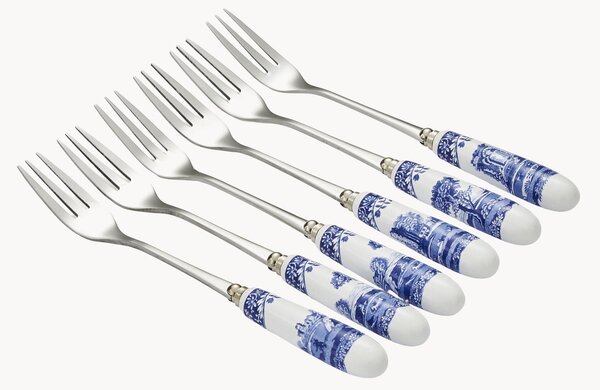 Set di 6 forchette da dessert Blue Italian