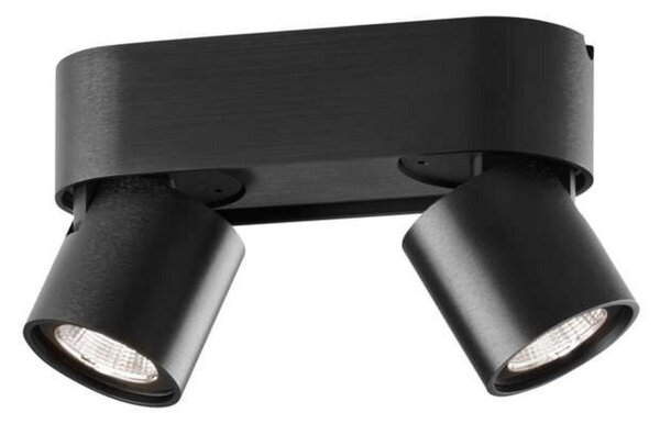 Plafoniera LIGHT-POINT, dimmerabile, Nero, Soggiorno, Alluminio