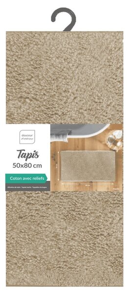 Tappetino per il bagno marrone chiaro 50x80 cm Mael – douceur d'intérieur