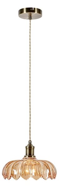 Lampadario color ottone e color ambra con paralume in vetro ø 25,5 cm Kurage – Markslöjd
