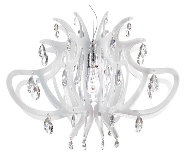 Lampada a sospensione Slamp, Bianco, Sala da pranzo, Plastica