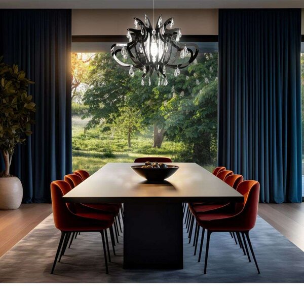 Lampada a sospensione Slamp, Nero, Sala da pranzo, Plastica