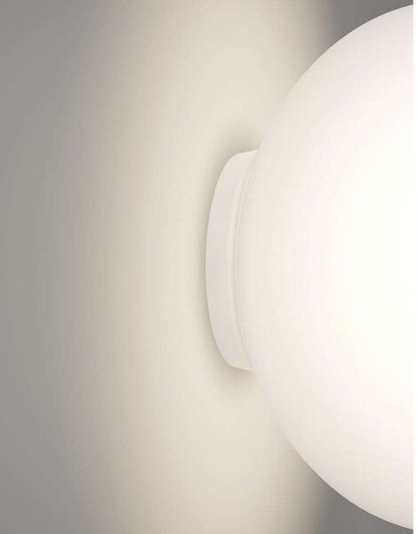 Applique da parete Lodes, dimmerabile, Bianco, Bagno, Vetro